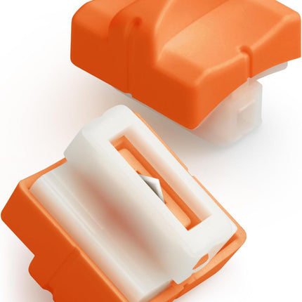 2Pcs Refill Blades for A4 A5 Paper Cutter, Spring-Loaded Safeguard Design Replacement Blade for Paper Trimmers (Orange).