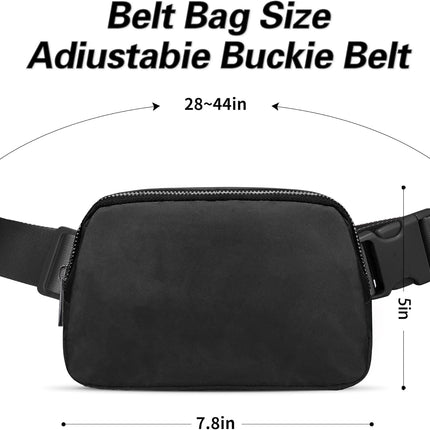 Mini Black Fanny Pack for Women & Men,Valentines Day Gifts for Girls Teens Kids Daughter Sister Her,Trendy Stuff Crossbody Bags Cute Everywhere Belt Bags.(Black).