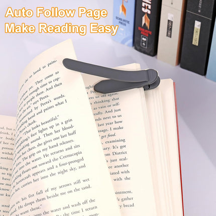 3Pcs Automatic Bookmark, Silicone Smart Book Marks for Reading Women, Men, Kids,Cute Unique Book Markers Bookmark Clip Reading Accessories Gifts for Book Lovers (1 Dark Grey+1 Light Grey+1 Beige).
