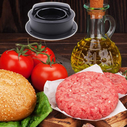 Burger Press, Hamburger Press Patty Maker With 100Pcs Hamburger Patty Paper, 3 in 1 Non Stick Patty Mold for Stuffed Burgers, Sliders, Veggie Beef Burger, Kitchen Barbecue Tool Grilling Accessories.