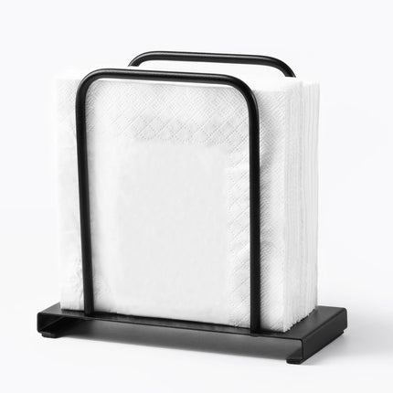 Napkin Holder, Modern Standing Paper Napkin Holders for Kitchen Dining Table, Metal Napkin Storage for All Dining Room Decors, Black.