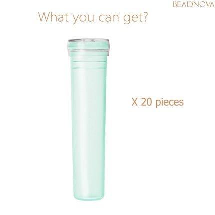 Floral Water Tubes 2.8 Inch Plastic Water Tubes for Floral Flower Vials with Caps for Flower Arrangement Decoration (Green, 20 Pcs).