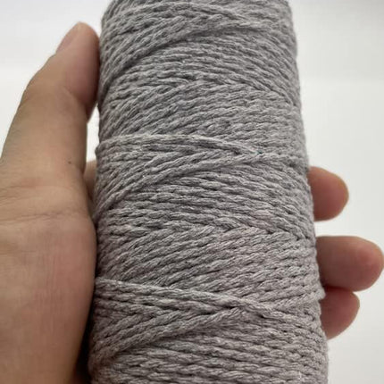 (100 Yards/1.5mm/19 Colors Optional) Cotton Baker Twine DIY Craft Macramé Natural Cotton Rope Craft Making Knitting String Rope DIY Wedding Decor Supply Christmas Wrapping (Grey)….