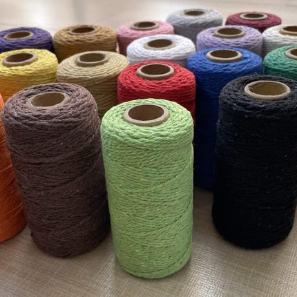 (100 Yards/1.5mm/19 Colors Optional) Cotton Baker Twine DIY Craft Macramé Natural Cotton Rope Craft Making Knitting String Rope DIY Wedding Decor Supply Christmas Wrapping (Grey)….