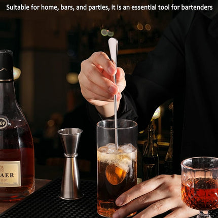 9.5-Inch Long Handle Iced Tea Spoon, Coffee Spoons, Ice Cream Spoons, Stainless Steel Cocktail Stirring Spoons, Set of 4.