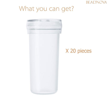 Floral Water Tubes 1.6 Inch Plastic Water Tubes for Floral Flower Vials with Caps for Flower Arrangement Decoration (Clear, 20 Pcs).