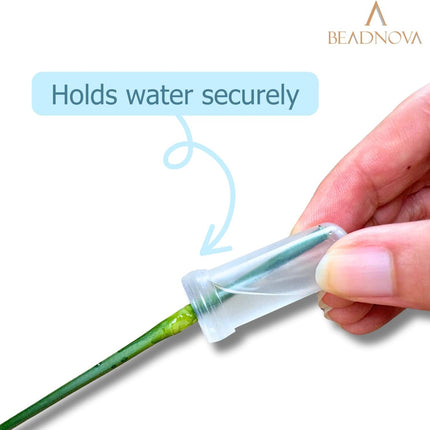 Floral Water Tubes 1.6 Inch Plastic Water Tubes for Floral Flower Vials with Caps for Flower Arrangement Decoration (Clear, 20 Pcs).