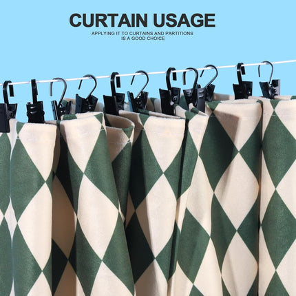 25 Pcs Small Curtain Hooks for Drapes, Curtain Clips for Hanging Hooks for Drapes Bows Hat, Curtain Rod Hooks, Stainless Steel S Hooks for Hanging Tent Lights Photo Party Decorations.