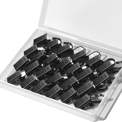 25 Pcs Small Curtain Hooks for Drapes, Curtain Clips for Hanging Hooks for Drapes Bows Hat, Curtain Rod Hooks, Stainless Steel S Hooks for Hanging Tent Lights Photo Party Decorations.