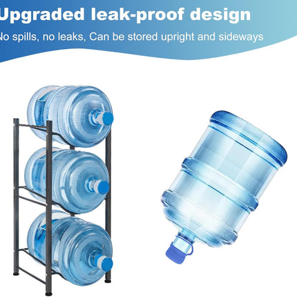 3 & 5 Gallon Water Jug Cap Reusable, Food Grade Silicone Replacement Gallon Caps for 55mm Standard/Screw/Crown Tops Water Bottle and Water Dispensers, Non-Spill Lids for Anti-Splash, Leak Free (3PCS).
