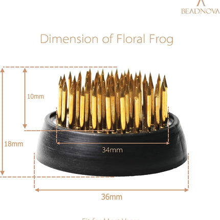 Flower Frog Ikebana Kenzan with Rubber Gasket Floral Frog for Arrangements Ikebana Vase (1.3 Inch/34mm, 1pcs).