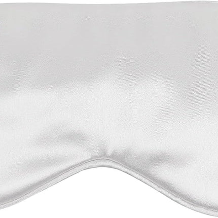 1 Pcs Silk Sleep Mask, Soft Eye Mask with Elastic Strap, Lightweight Blindfold for Men, Women, Travel, and Naps (White).