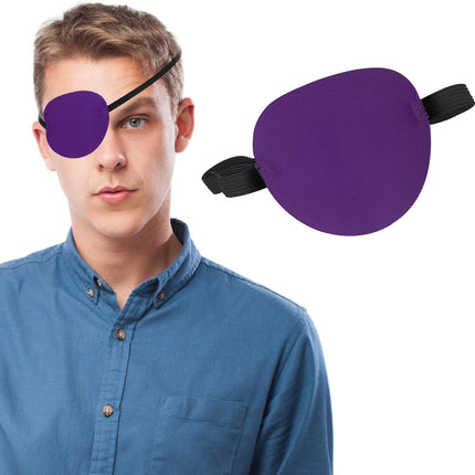 2 Pcs Single Eye Patch, Adjustable Eye Patch for Amblyopia, Lazy Eye, Left or Right Eye, Comfortable Eye Cover (Purple).