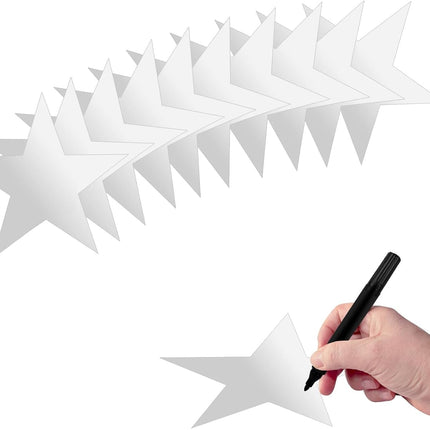 30 Pcs Silver Star Cutouts - Double Printed Paper Stars Decoration - 5.9 Inches - Perfect for Wedding & Party Décor (Silver, 5.9" L x 5.9" W).