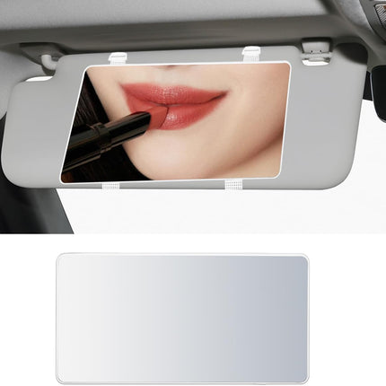 Sun Visor Vanity Mirror With Straps - Universal Travel Makeup Mirror for Women, Girls - Interior Accessory for Car, Truck, SUV (White).