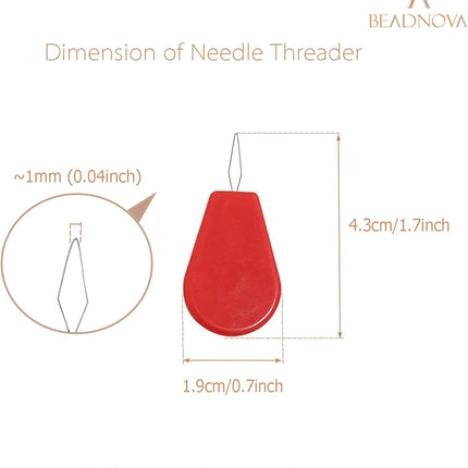 Needle Threaders 20pcs Plastic Sewing Needle Threader for Sewing Small Eye Embroidery Craft Knitting Quilting (20pcs, Mix Colors).