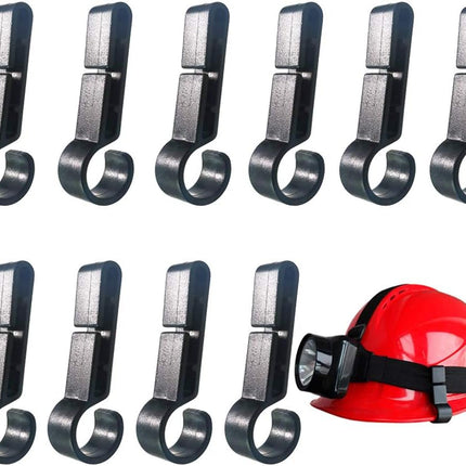 10 Helmet Clips for Hard Hat, Easily Mount Headlamp on Narrow-Edged Helmet.