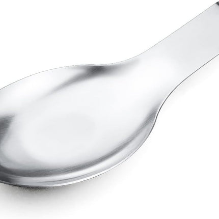 1 PCS Stainless Steel Spoon Rest, Spoon Holder for Stove Top, Utensil Spoon Rest Holder, kitchen utensils Holder for Ladles, Spatula, Cooking Utensils or Kitchen Tools (Silver).