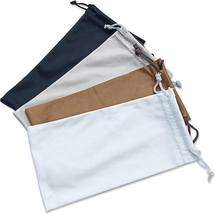 4Pcs Microfiber Sunglasses Glasses Storage Pouch, Cleaning Cloth Premium Quality With Drawstring Closure(7 X 3.75 Inch).