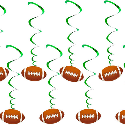 Football Hanging Swirls Party Decorations Football Game Day Birthday Sports Theme Party Supplies Wall Ceiling Streamer Banner Indoor Outdoor Home Decor.