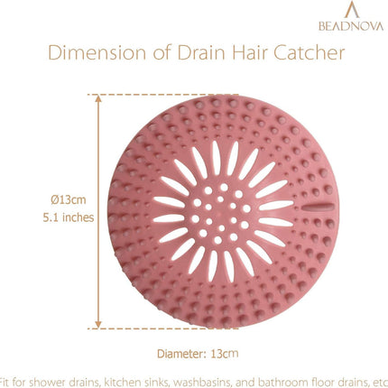 Drain Hair Catcher Cover Silicon Shower Drain Hair Trap Universal Stopper for Shower Bathroom Bathtub Kitchen Tub (Mix Colors, 4 Pack).