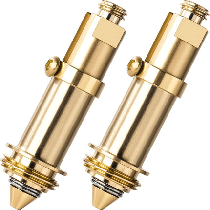 2pcs Basin Sink Clicker Pop Up Bolt, Pop Up Click Sink Drain Stopper Plug, Brass Push Spring Plug Bolt Replacements for Bathroom Basin Sink Drain Tub- Gold.