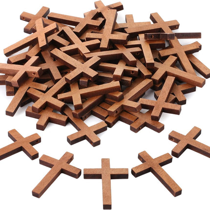- Wooden Crosses, 1.2x1.75 Inches, 50 Pack, Small Wooden Crosses, Wood Crosses for Crafts, Small Cross Pendant.