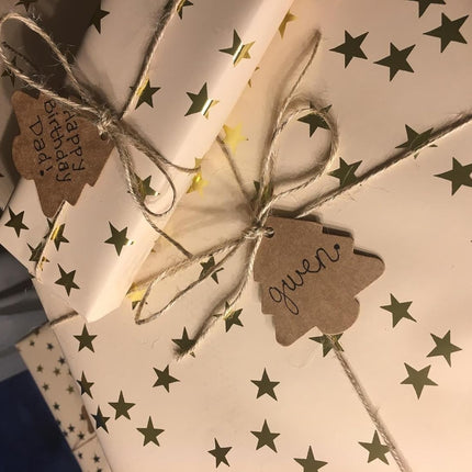Christmas Tree Gift Tags,Gift Wrap Tags,100 Pcs Kraft Paper Gift Tag with String,Blank Craft Gift Tag with Natural Jute Twine String.