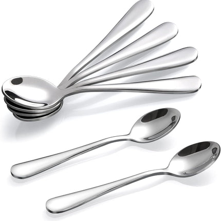 6-Piece Demitasse Espresso Spoons, 4 Inches Stainless Steel Mini Coffee Spoons.