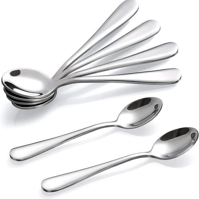 6-Piece Demitasse Espresso Spoons, 4 Inches Stainless Steel Mini Coffee Spoons.
