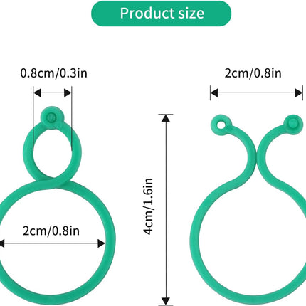 Garden Plant Support Clips 100Pcs Green Tomato Clips Vegetables Vine Flower Clips Garden Clips For Climbing Plants, Securing Plants.