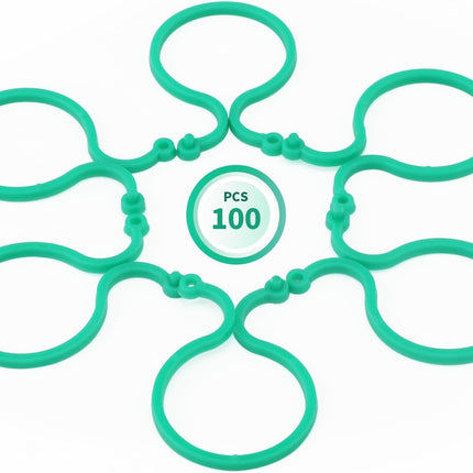 Garden Plant Support Clips 100Pcs Green Tomato Clips Vegetables Vine Flower Clips Garden Clips For Climbing Plants, Securing Plants.