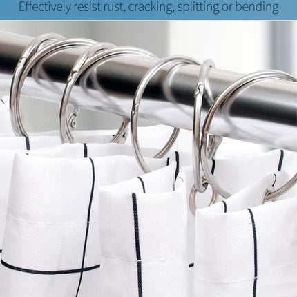 Loose Leaf Binder Rings 2 Inch Smooth Steel Book Rings for Index Cards Flash Cards Receipts Memos Photos and Files Heavy Duty Organizers Loops for Office School and Home Use, 12 Pack.