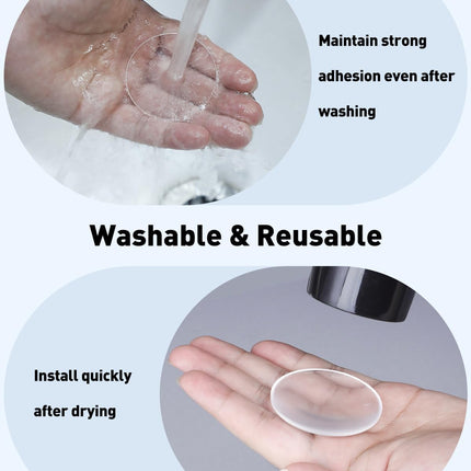 8 Pcs Door Stoppers for Wall, Adhesive Door Knob Wall Protector, Clear Wall Protectors from Door Knobs, Reusable Door Bumpers for Handle Shower Cabinet Home & Kitchen.
