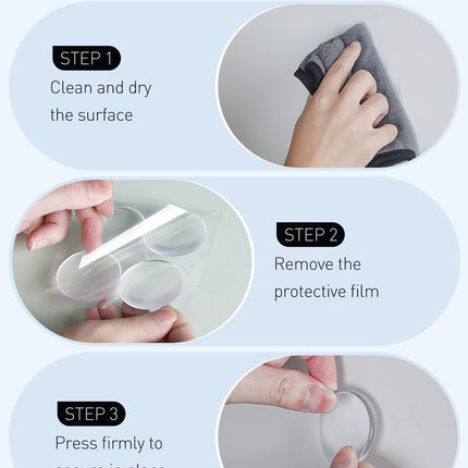 8 Pcs Door Stoppers for Wall, Adhesive Door Knob Wall Protector, Clear Wall Protectors from Door Knobs, Reusable Door Bumpers for Handle Shower Cabinet Home & Kitchen.