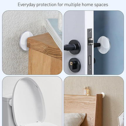 8 Pcs Door Stoppers for Wall, Adhesive Door Knob Wall Protector, Clear Wall Protectors from Door Knobs, Reusable Door Bumpers for Handle Shower Cabinet Home & Kitchen.