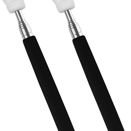2Pcs Telescopic Teachers Pointer, Extendable Hand Pointer Finger Pointer Stick, Mini Retractable Classroom Pointer for Elementary School Kindergarten Teacher, Classroom Supplies (Black).