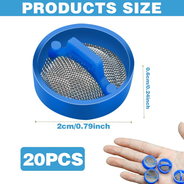 20Pcs Washing Machine Water Filter, Washing Machine Water Inlet Valve Washing Machine Filter Hose Washer with Screen Filter, Washing Machine Hose Filter Inline Water Filter Washing Machine Inlet Valve.