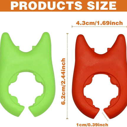 2pcs Silicone Pot Holders, Adjustable Kitchen Silicone Spoon Rest Suitable for Placing Spoons and Spatulas After Cooking in a Steamer Utensil Rest, Anti-Slip Spatula Pot Spoon Holder (Green/Red).