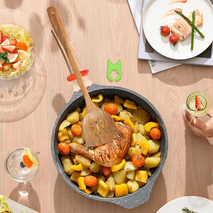 2pcs Silicone Pot Holders, Adjustable Kitchen Silicone Spoon Rest Suitable for Placing Spoons and Spatulas After Cooking in a Steamer Utensil Rest, Anti-Slip Spatula Pot Spoon Holder (Green/Red).
