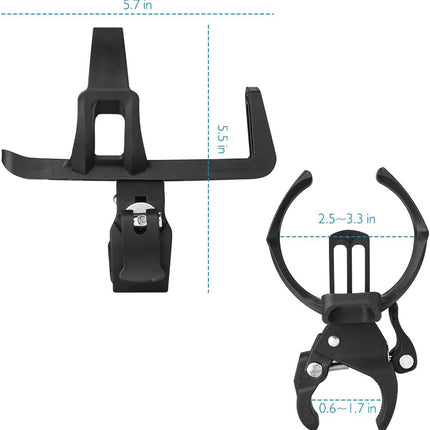 Bike Water Bottle Holders No Screws, Universal Bike Cup Holder, 360 Degree Rotatable Bike Water Bottle Cage, Water Bottle Holders for Kids Bike Adult Bike, Black.