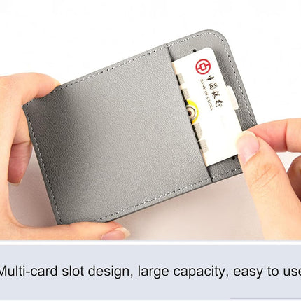 1 Pcs Leather ID Badge Holder - Horizontal, Black, Multiple Card Slots for Offices, Staff, Students, Employees.