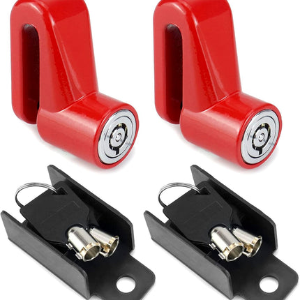 Motorcycle Bike Anti-Theft Wheel Disc Brake Lock, 2 Pack Safety Disc Wheel Lock with Keys, Keyed Differently Mountain Road Bike Padlock.