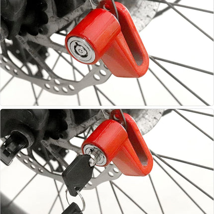 Motorcycle Bike Anti-Theft Wheel Disc Brake Lock, 2 Pack Safety Disc Wheel Lock with Keys, Keyed Differently Mountain Road Bike Padlock.