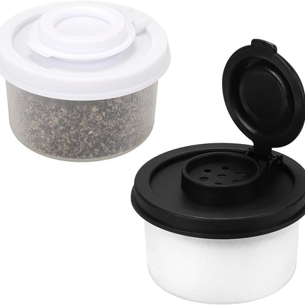 Salt and Pepper Shakers, Mini Salt Shaker to go Moisture Proof Salt Pepper Shakers Spice Container Dispenser for Camping Picnic Lunch Boxes Travel Kitchen.
