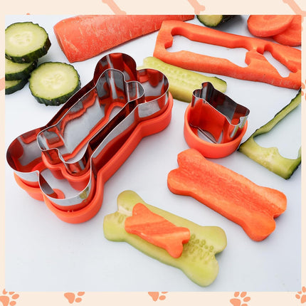 Dog Cookie Cutters Set 3 Piece -3 Different Sizes Of Dog, Bone, and Paw Print Cookie Mold Dog Bone Cutters Stainless Steel Shaped Cutters for Homemade Treats,Cakes and Cookies.