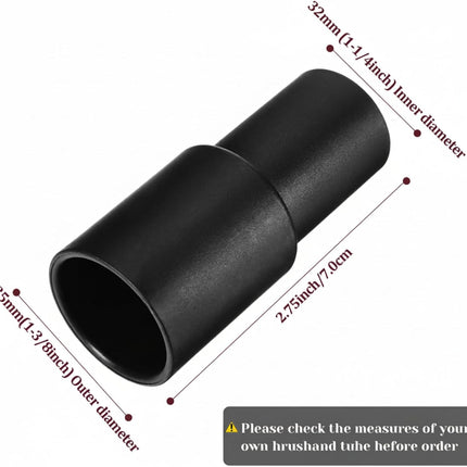 2 Pieces Cleaner Adapter 35mm (1-3/8 Inch) to 32 mm (1-1/4 Inch) for Inner Diameter 32 Brush Fit to Outer Diameter 35 Tube Plastic Vacuum Hose Adapter.