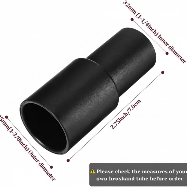 2 Pieces Cleaner Adapter 35mm (1-3/8 Inch) to 32 mm (1-1/4 Inch) for Inner Diameter 32 Brush Fit to Outer Diameter 35 Tube Plastic Vacuum Hose Adapter.