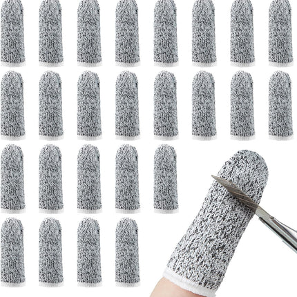 20 Pieces Cut Resistant Finger Cots Protection Reusable Finger Thumb Protector Gloves for Kitchen Sculpture Work (2.2 Inch).