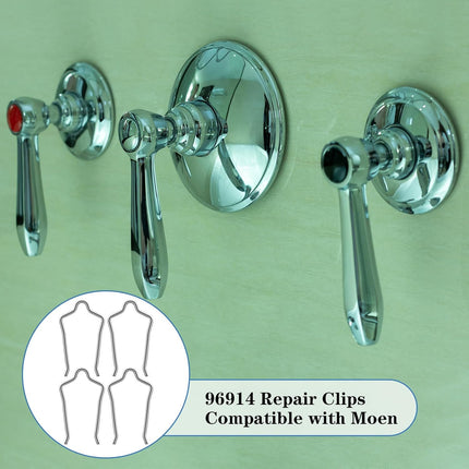 4 Pieces 96914 Retainer Clip Compatible with 1222 Faucet Value, Cartridge Removal Tool for One-Handle Tub Shower Faucet Cartridge Replacement.